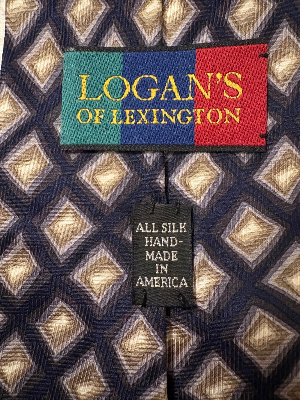 Vintage J.Z. Richards Silk Geometric Tie - Logan's of Lexington